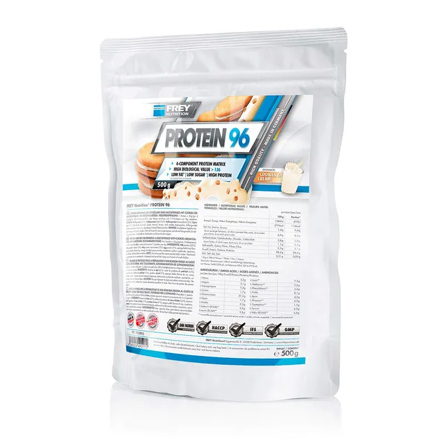 frey-nutrition-protein-96-cookies-cream-500-g-zip-beutel image 1