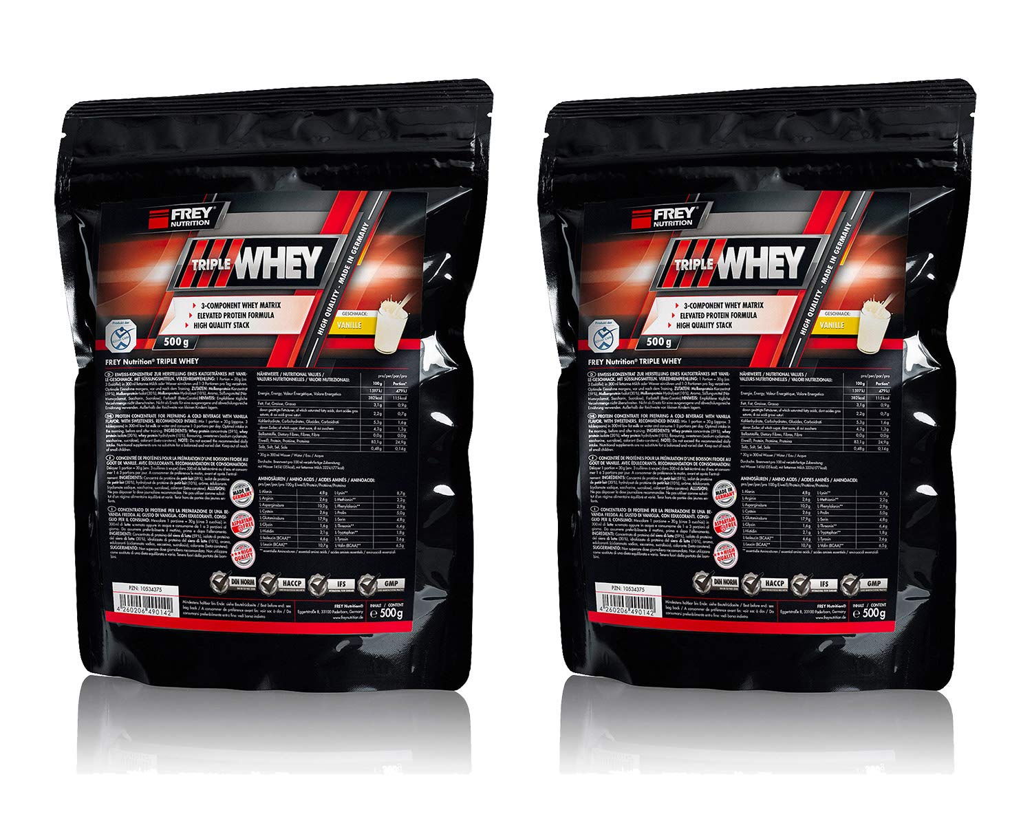 frey-nutrition-triple-whey-2x-500g-stracciatella-whey-protein image 1