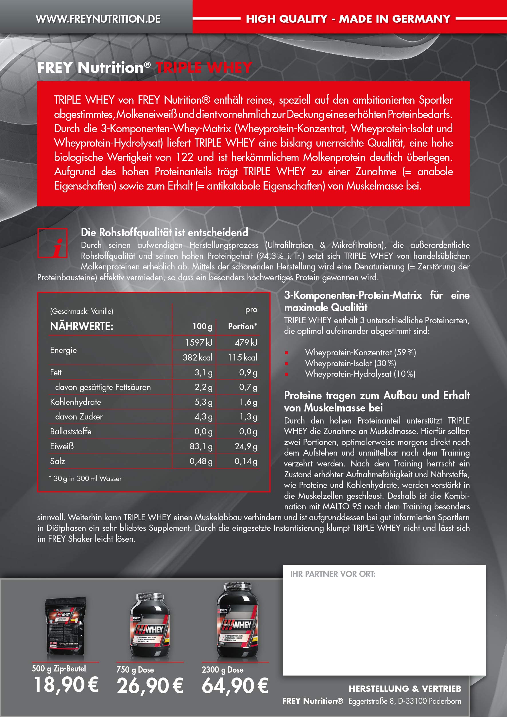 frey-nutrition-triple-whey-2x-500g-stracciatella-whey-protein image 3