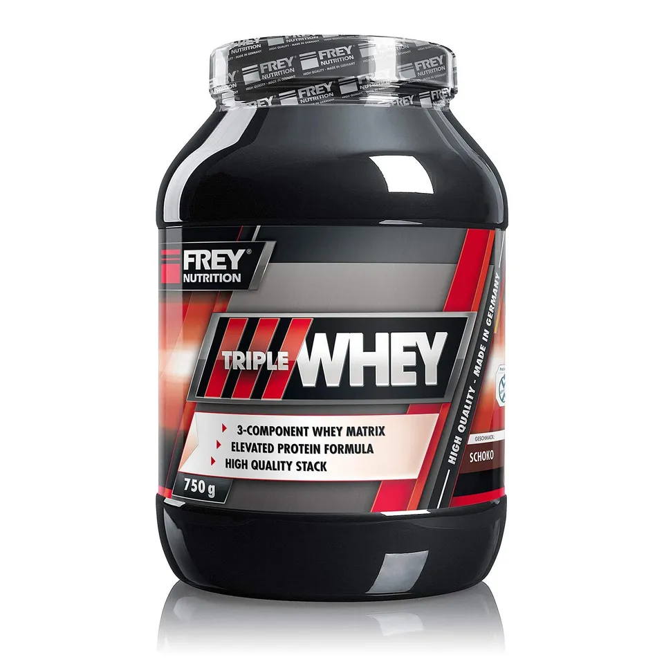 frey-nutrition-triple-whey-protein-schoko-750-g-dose image 1