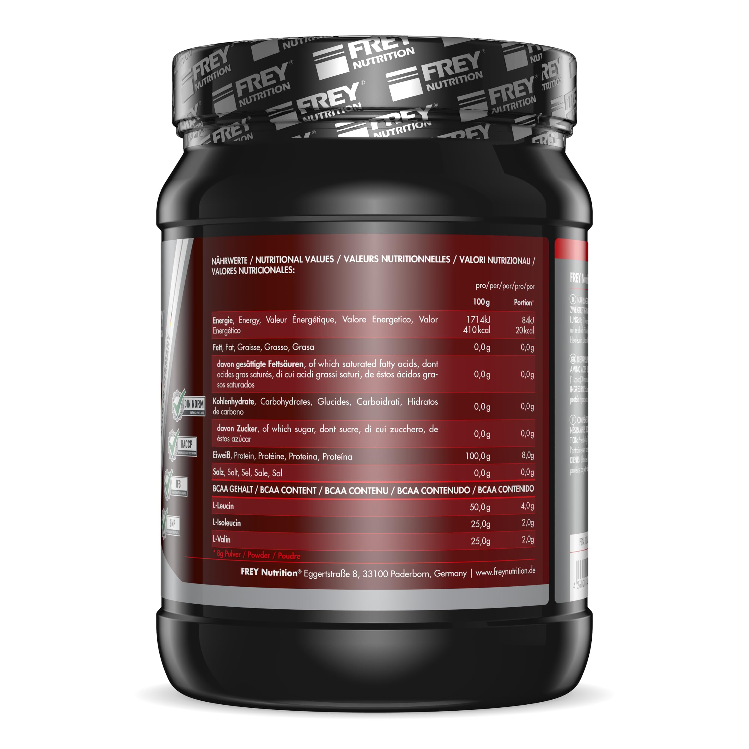 frey-nutrition-bcaa-xtreme-pur-400-g-l-leucin-l-isoleucin-l-valin-2-1-1-pulver image 3
