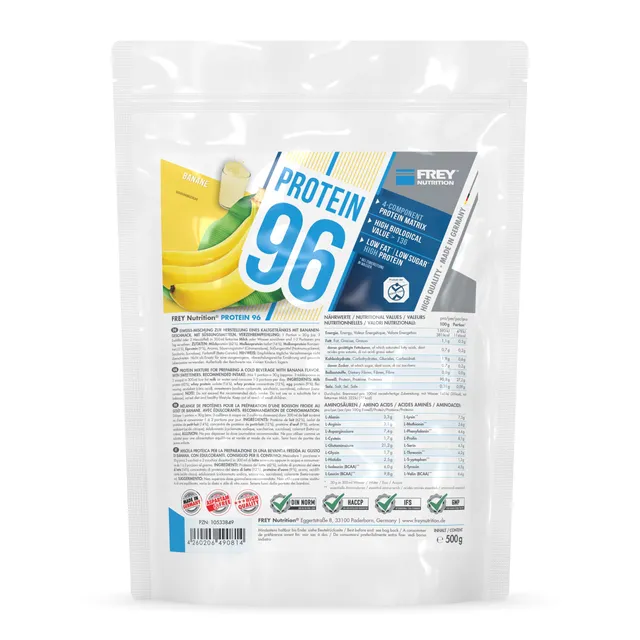 frey-nutrition-protein-96-proteinpulver-banane-500-g image 1