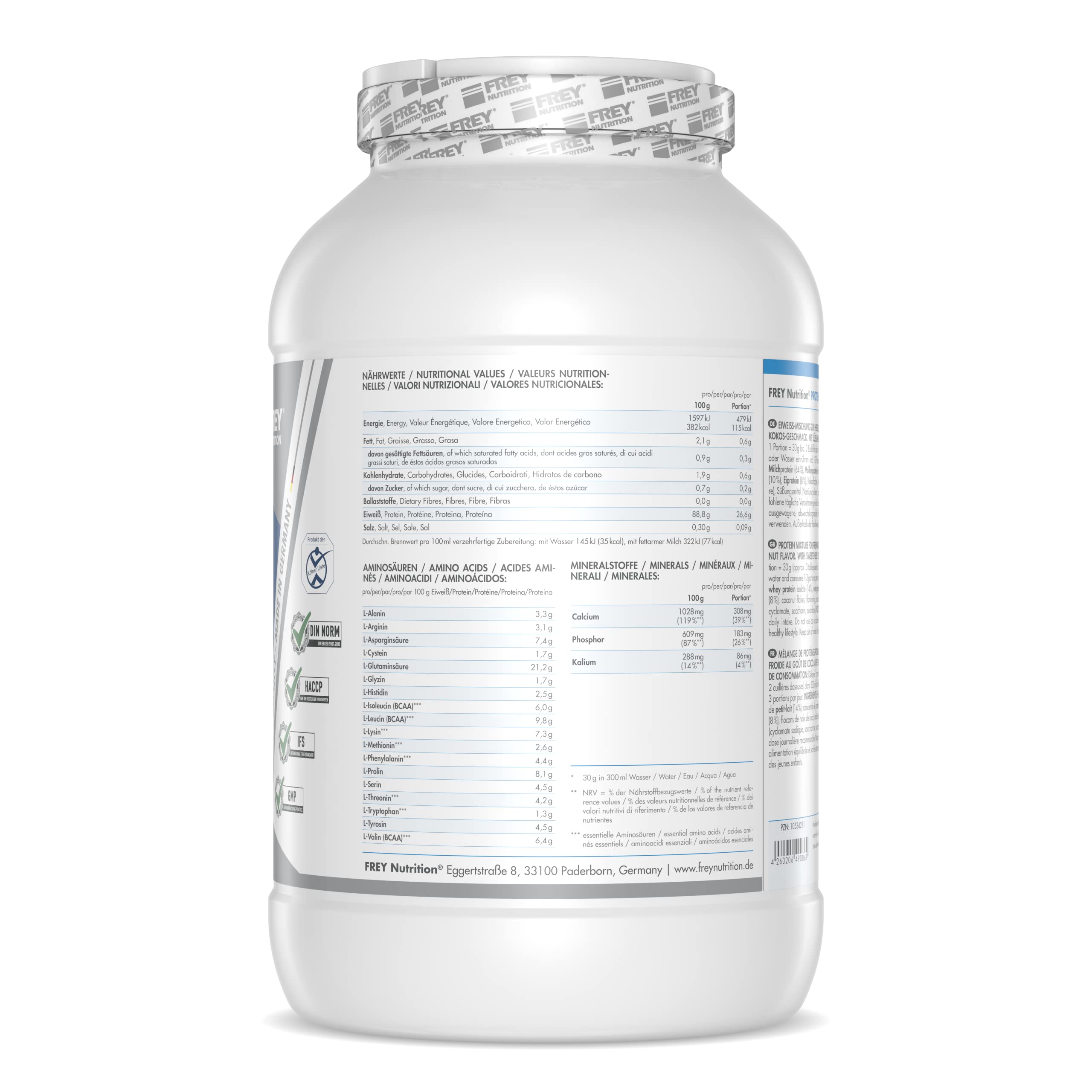 frey-nutrition-protein-96-cocos-2-3-kg-dose-4-komponenten-protein image 3