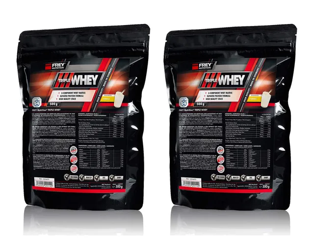 frey-nutrition-triple-whey-2x-500g-stracciatella-whey-protein image 1