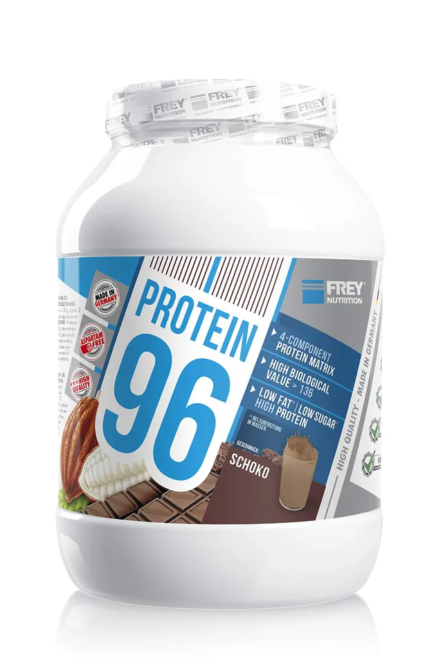 frey-nutrition-protein-96-schoko-mehrkomponenten-protein-750g-dose image 1