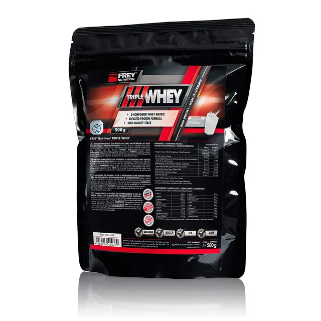 frey-nutrition-triple-whey-proteinpulver-neutral-500-g-ohne-aroma image 1