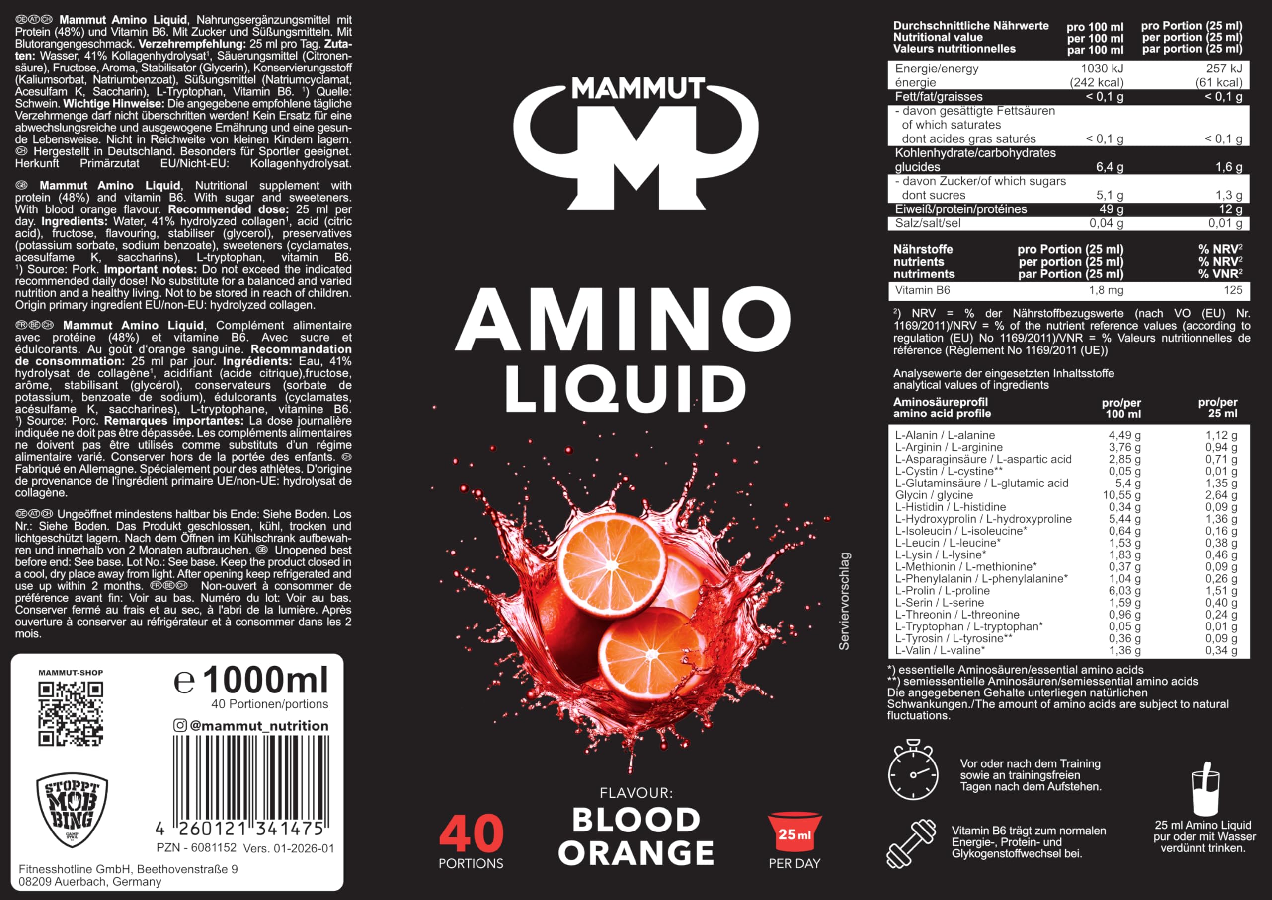 mammut-nutrition-amino-liquid-blutorange-1000-ml-flasche image 5