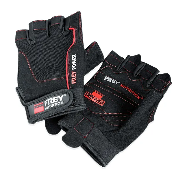 frey-nutrition-premium-gloves-fitnesshandschuhe-rot-schwarz image 1
