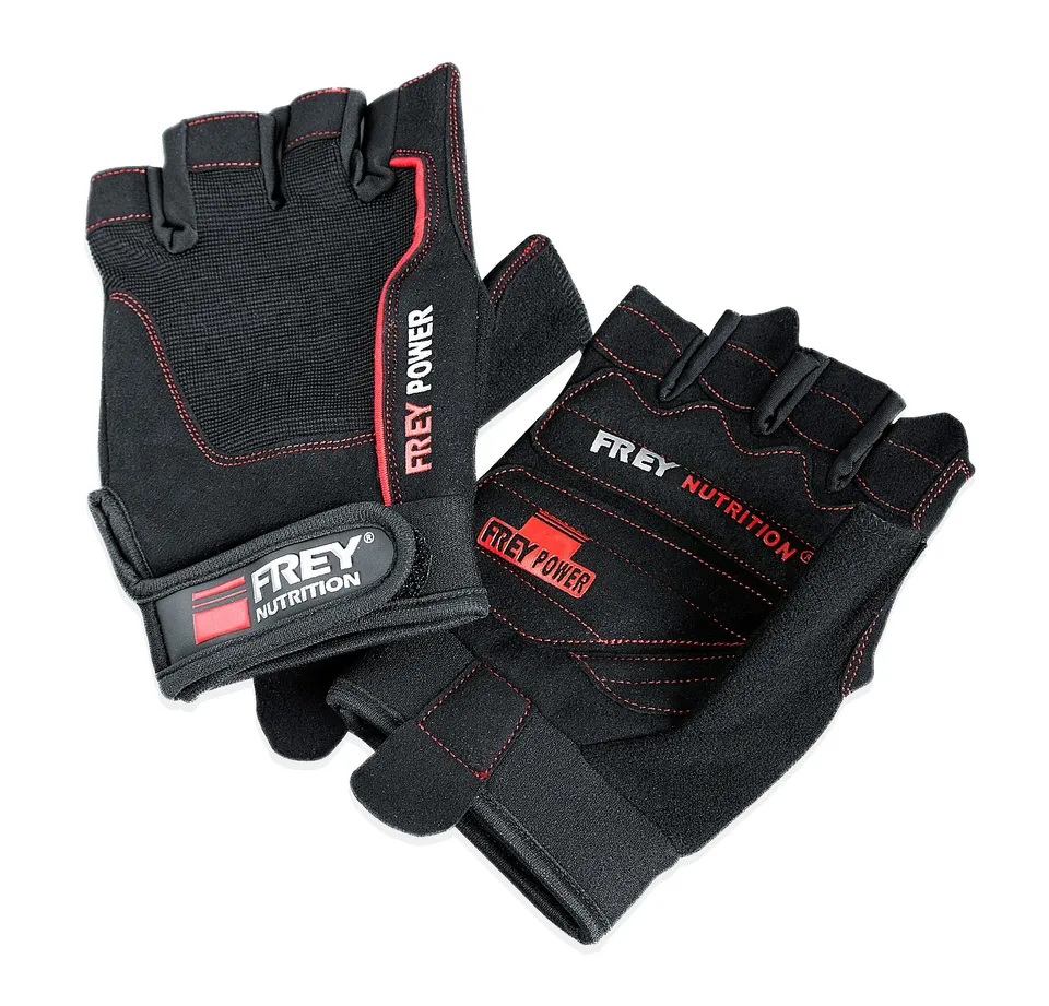 frey-nutrition-premium-gloves-fitnesshandschuhe-rot-schwarz image 1