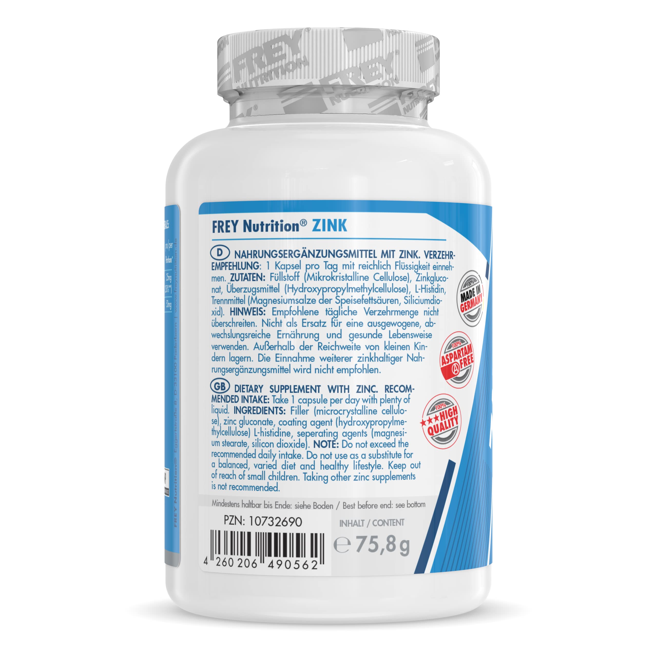 frey-nutrition-zink-120-kapseln-75-6-g image 2