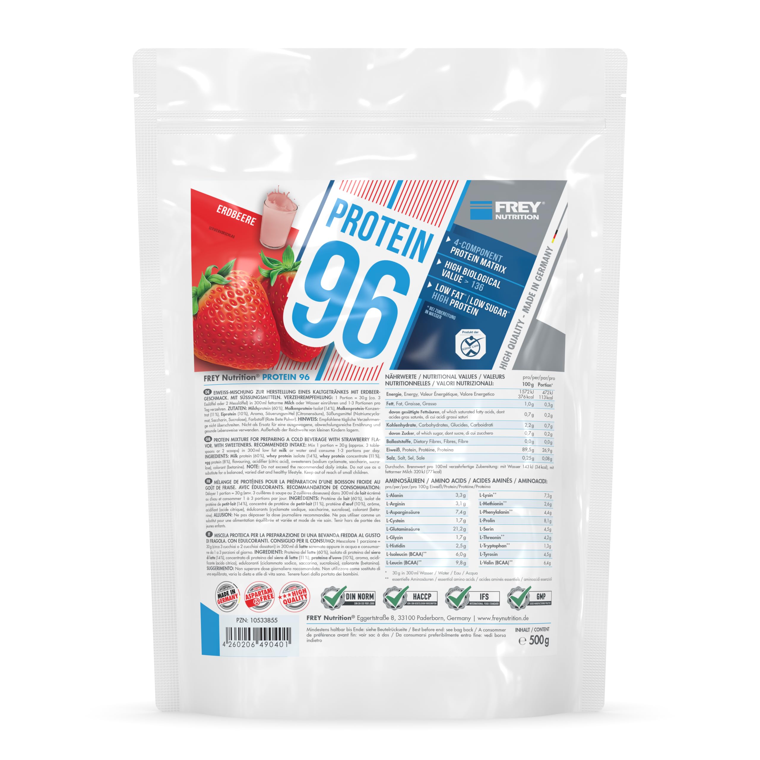 frey-nutrition-protein-96-neutral-500-g-4-komponenten-protein-low-carb image 5