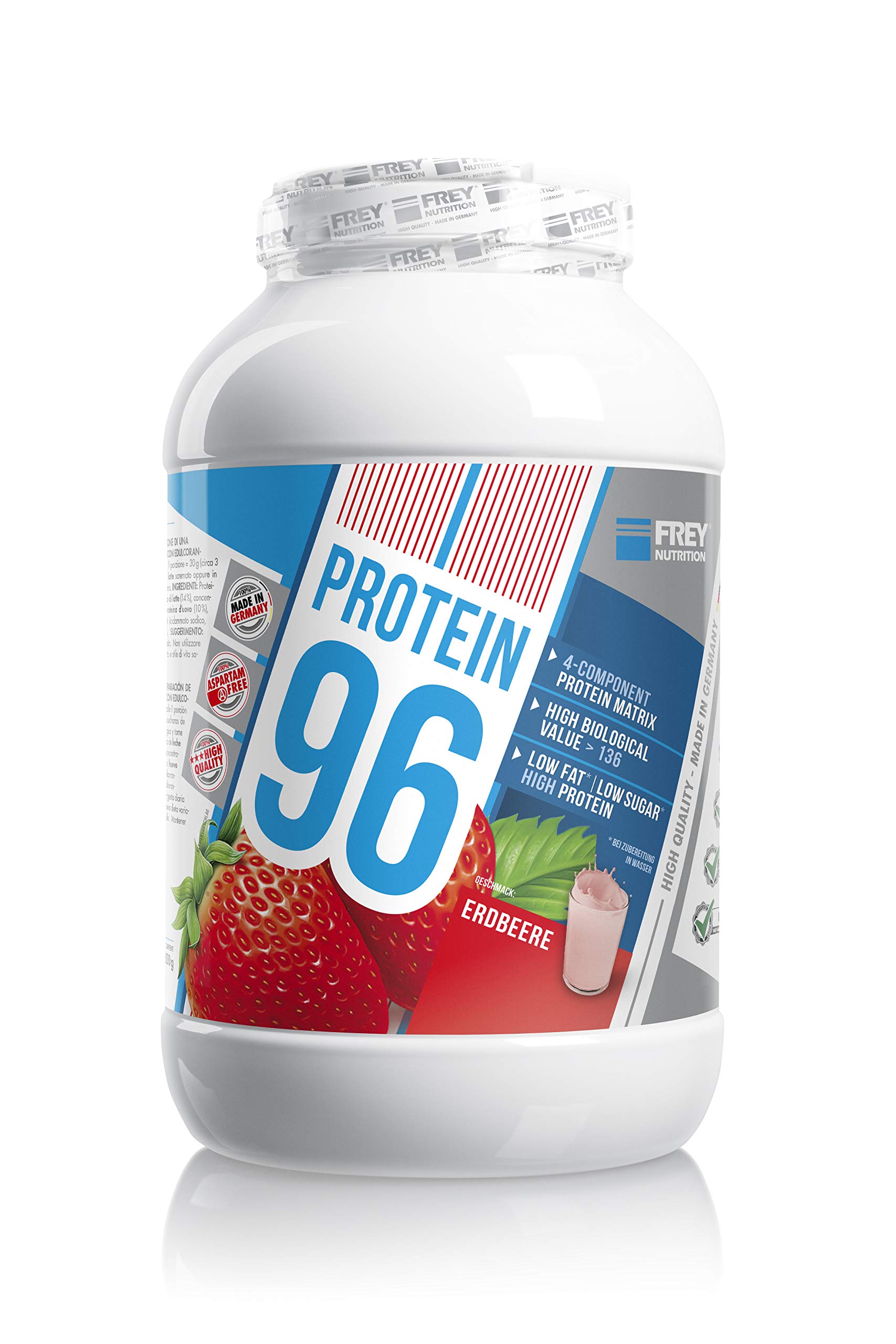 frey-nutrition-protein-96-erdbeere-dose-2-3-kg image 1