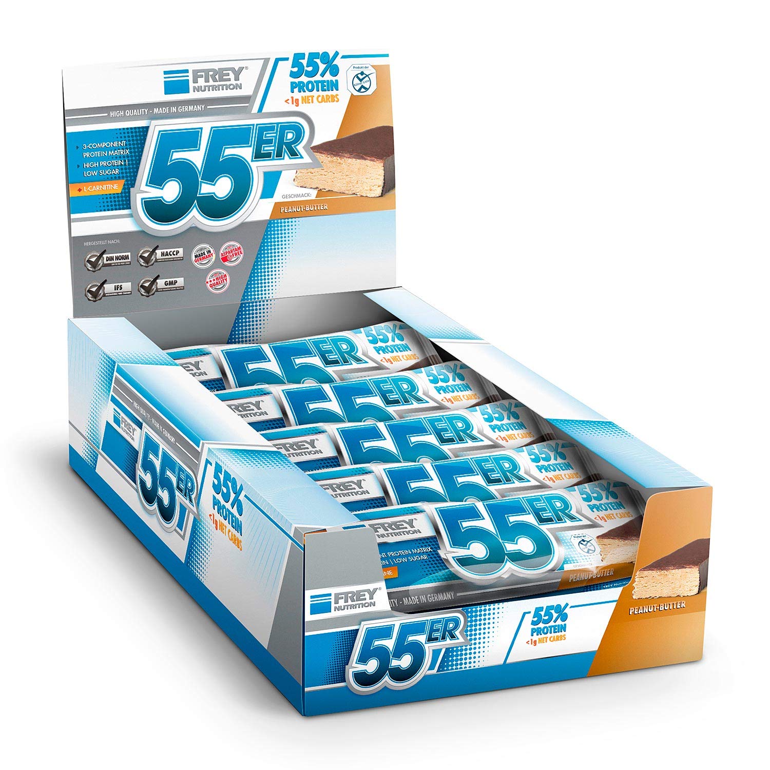 frey-nutrition-55er-proteinriegel-peanut-butter-1-kg image 1