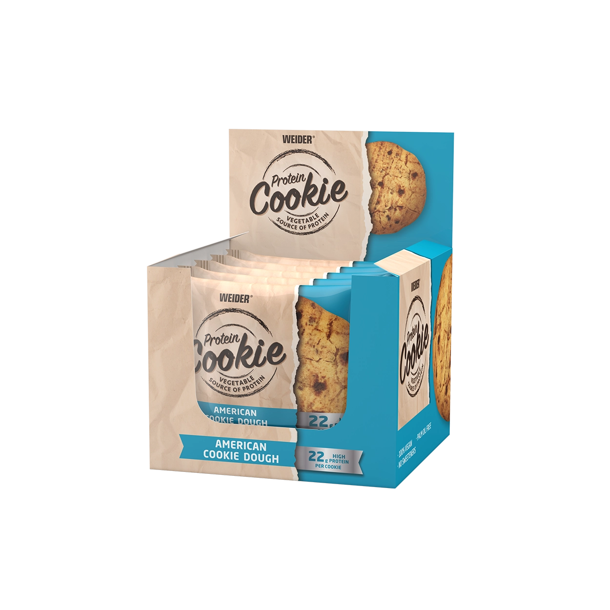 weider-12er-box-protein-cookies-vegan-pflanzliche-eiwei-kekse image 1
