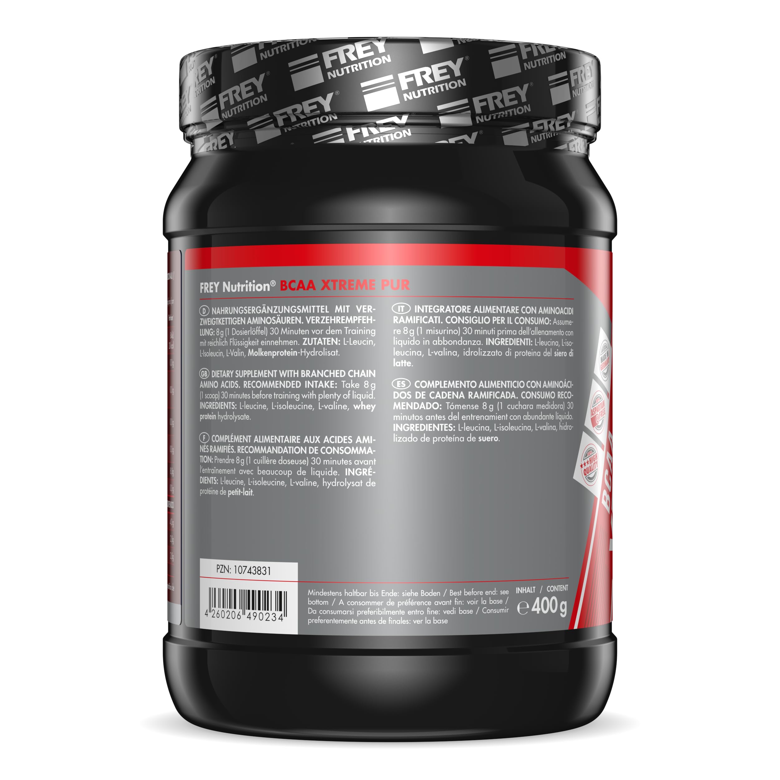 frey-nutrition-bcaa-xtreme-pur-400-g-l-leucin-l-isoleucin-l-valin-2-1-1-pulver image 2