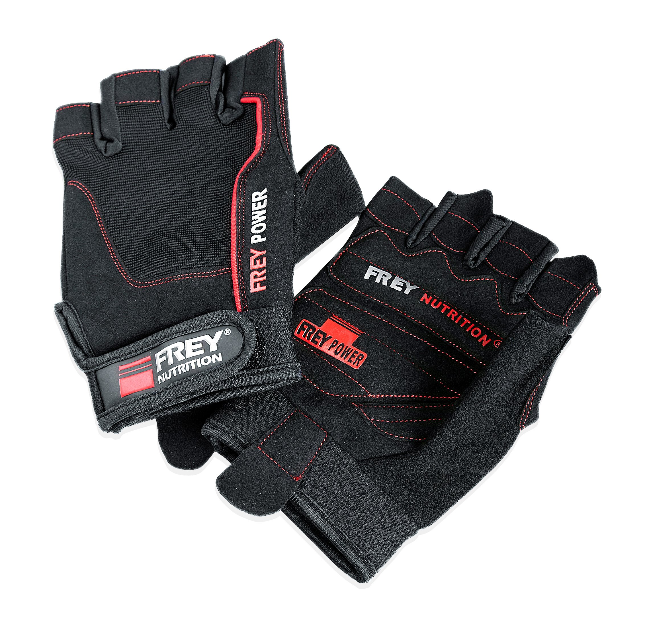 frey-nutrition-premium-gloves-fitnesshandschuhe-rot-schwarz image 1