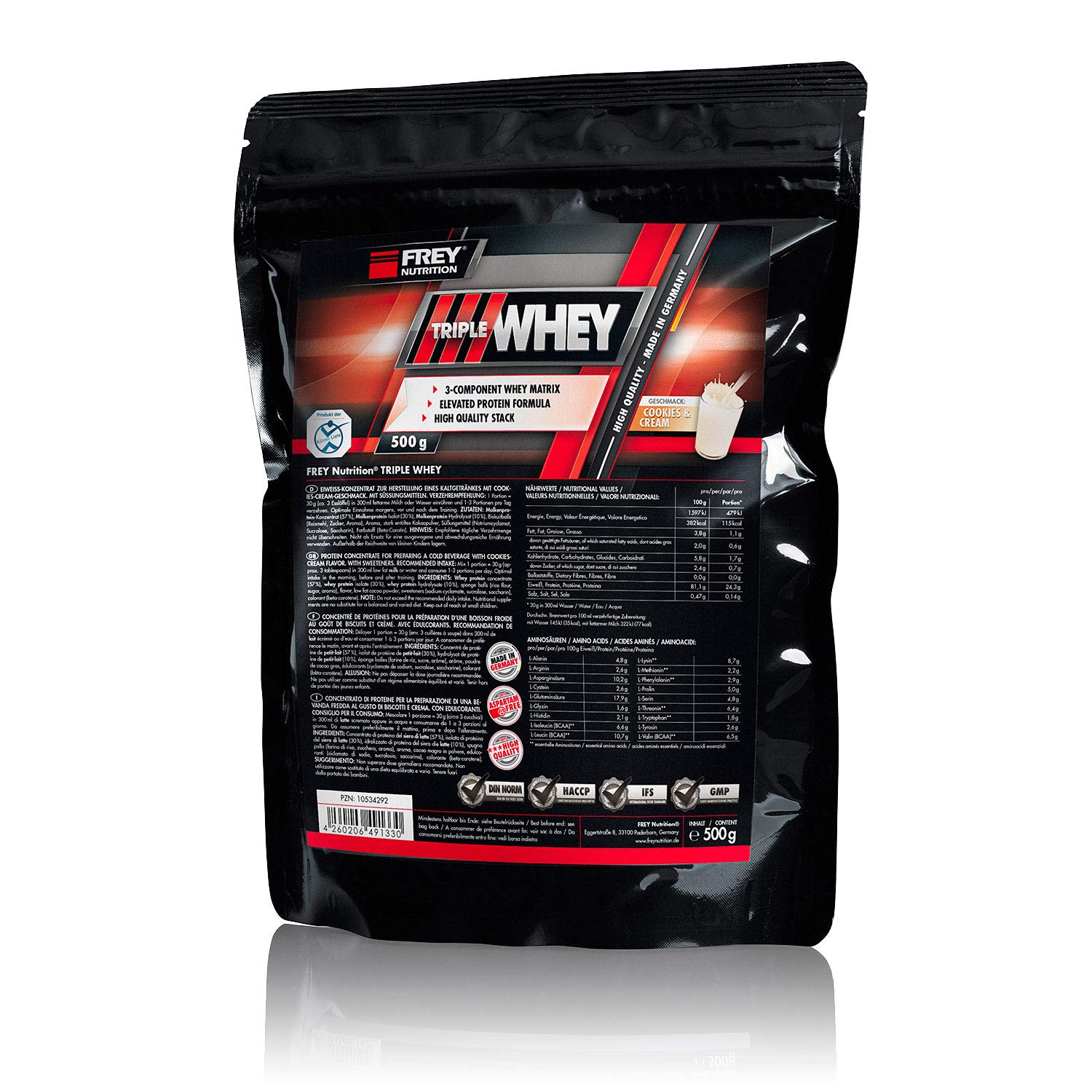 frey-nutrition-protein-96-cookies-cream-500-g-zip-beutel-2 image 1