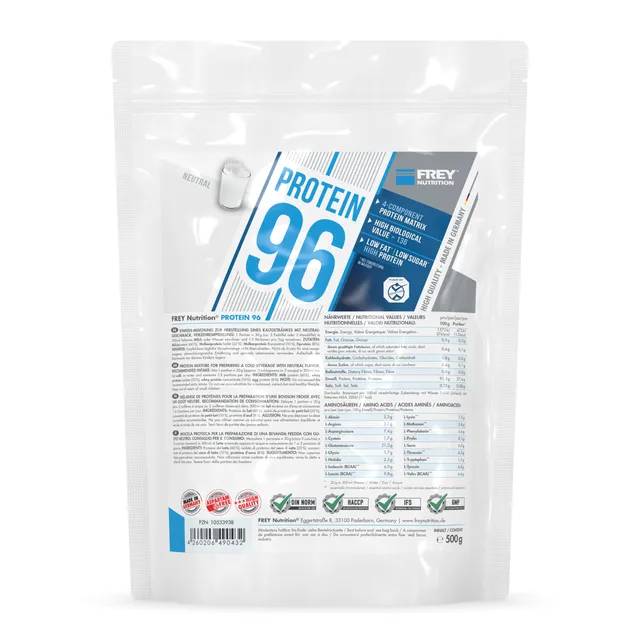 frey-nutrition-protein-96-neutral-500-g-4-komponenten-protein-low-carb image 1