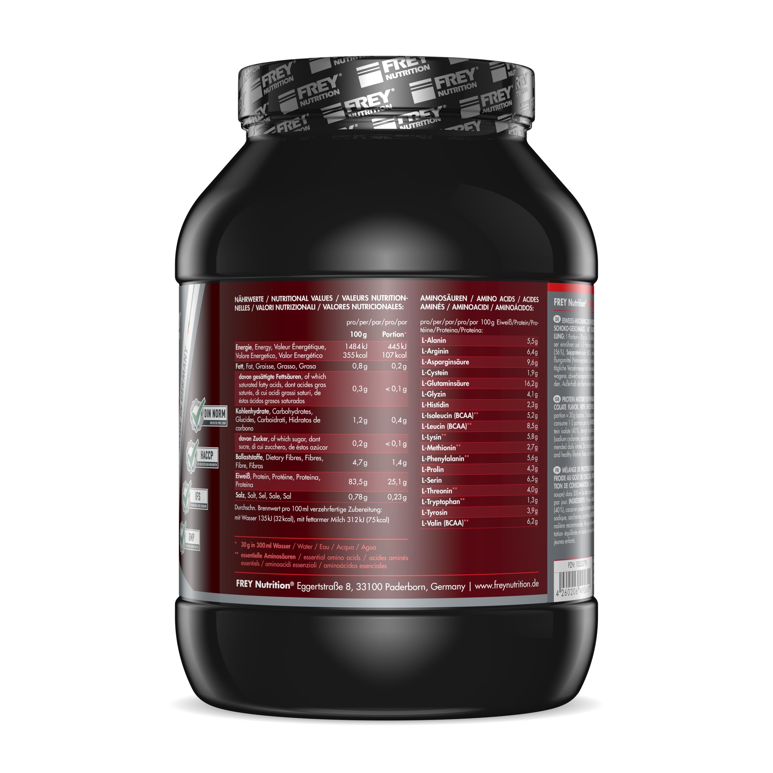 frey-nutrition-mega-protein-schoko-900-g-dose image 3
